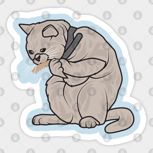 Cat and Catnip Sticker by crissbahari